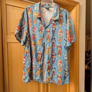 Disney characters Resort Wear Button Down Surfing